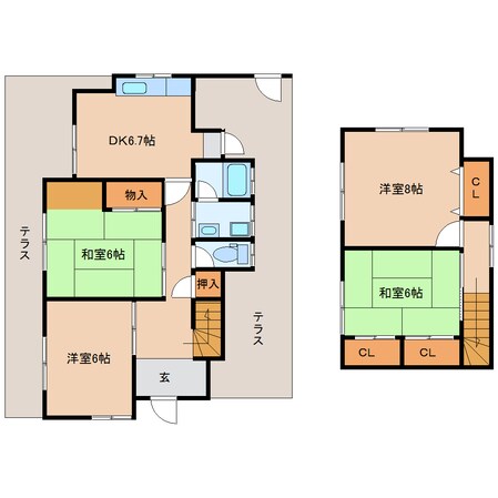 勢野北口駅 徒歩13分 1階の物件間取画像